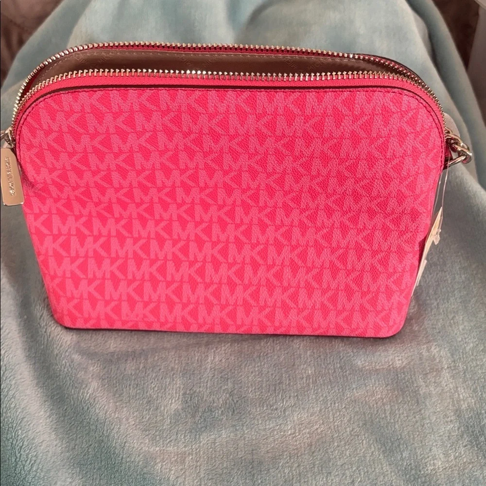 Michael Kors Pink and Cream Crossbody Bag